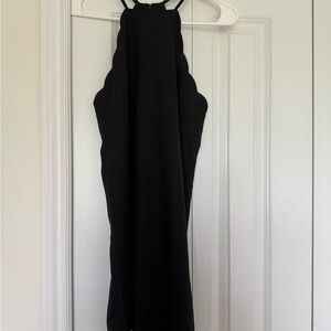 Lulu's Black Sleeveless Halter Sheath Dress